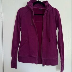 Athleta Deep Plum Zip Hoodie